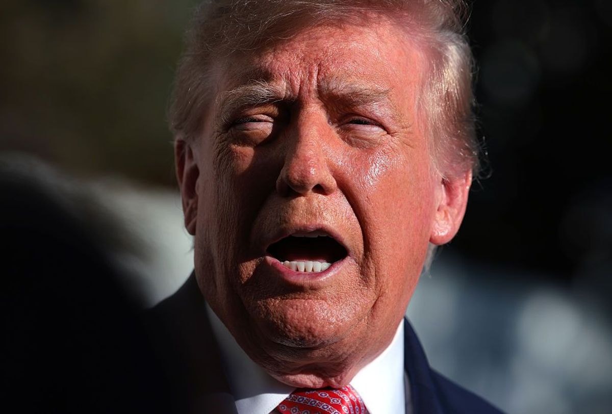 U.S. President Donald Trump speaks to reporters as he departs the White House on Oct. 19, 2026 in Washington, DC. (Chip Somodevilla/Getty Images)